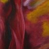 Frau in Rot (30x70cm) Ölfarbe auf Leinwand